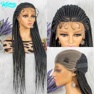 Synthetic Lace Front Wig Braided Wigs Crochet Box Wig Braid 36 Inches Knotless