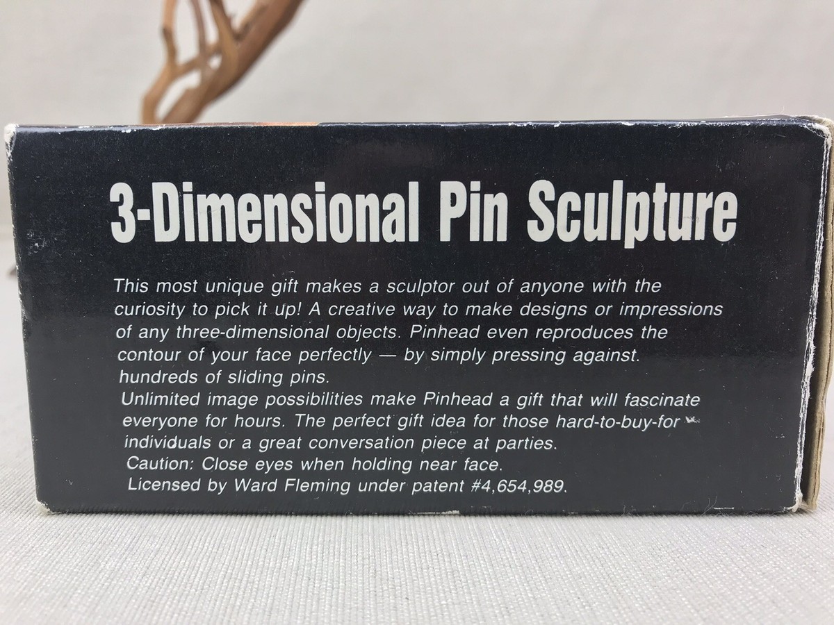 Pinhead Vintage 3D Metal Pin Sculpture Impression Toy 3