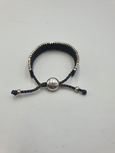 Genuine Links London Black Colour Friendship Bracelet, Fully Hallmarked - Picture 2 of 15