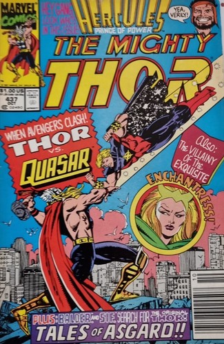 Marvel Comics The Mighty Thor 437 OCT 1991: Clash with Quasar! (1991) Zustand: 3 - Picture 1 of 12