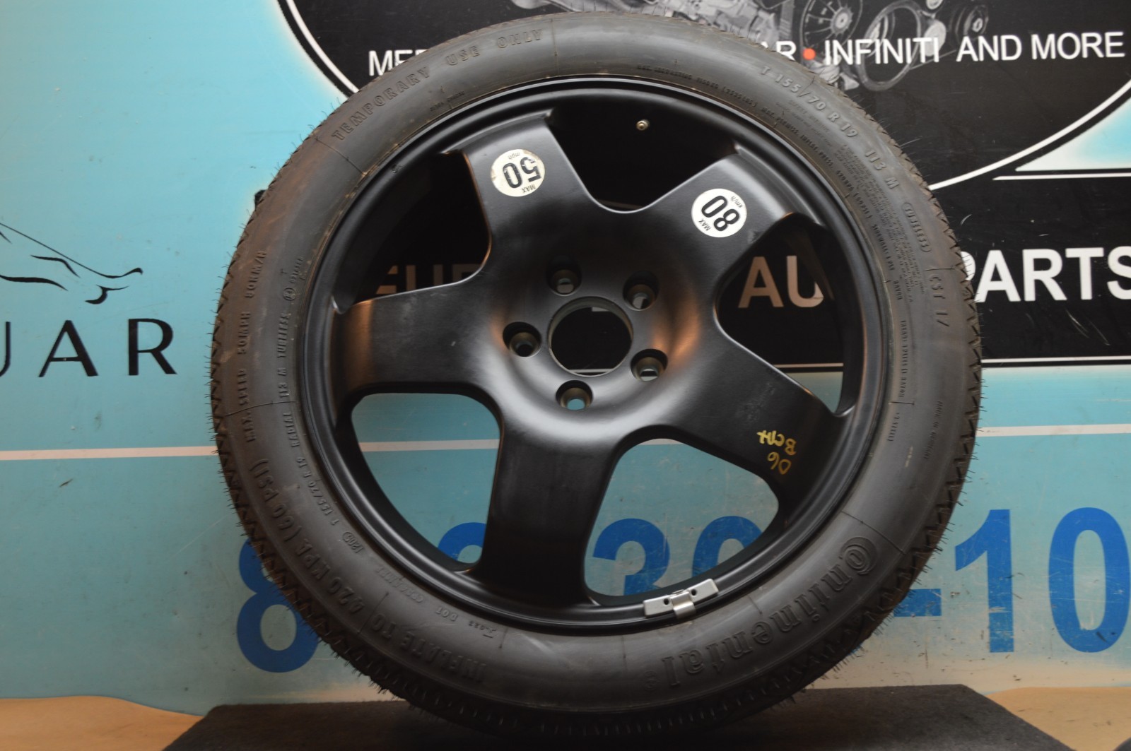 05-09 BENTLEY ARNAGE TURBO EMERGENCY SPARE TIRE 19" WHEEL RIM T155/70 R19 OEM