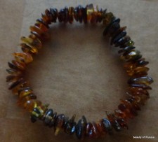 Stretch greenish Baltic Amber Bracelet