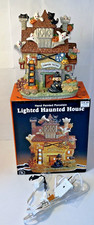 Halloween Lighted Pumpkin Factory Haunted House Porcelain Electric 1993 in Box