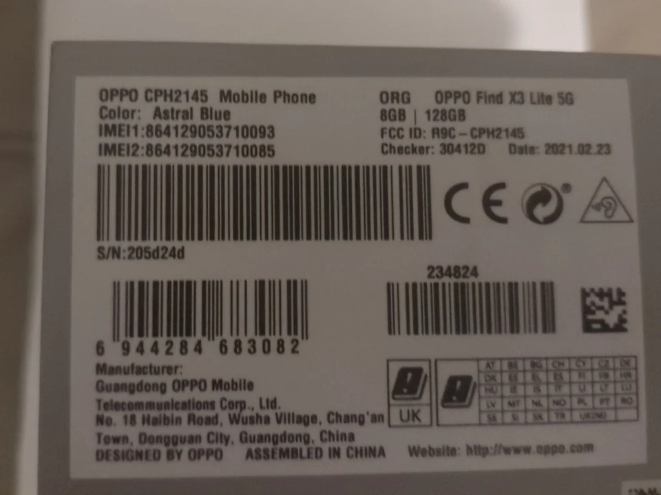 OPPO Find X3 Lite 5G CPH2145 128Go 8Go Ram Bleu Astral neuf sous scellés facture - Photo 4/4