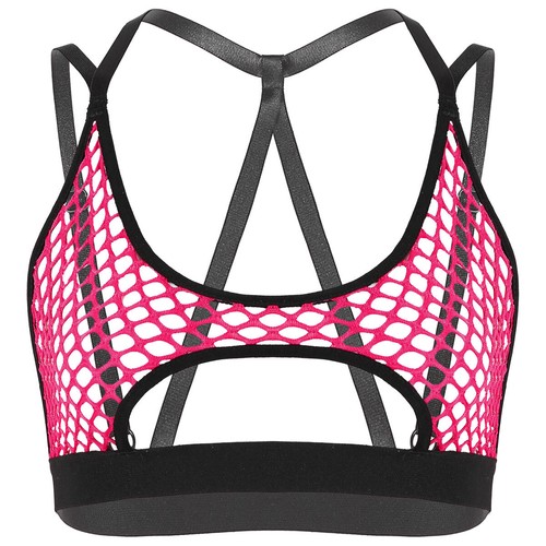 DE Damen Bikini Fishnetz BH Transparent Bralette Schlüsselloch Oberteile Dessous - Picture 17 of 46