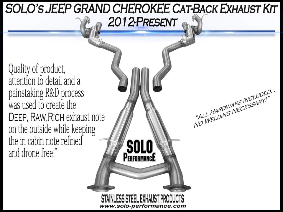 Escape trasero Solo Performance Cat SRT 8 Jeep Grand Cherokee 2012-2017 Foto 2 de 4