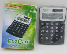 Aurora Black /White 12-Digit Semi-Desk Calculator EC404 - New
