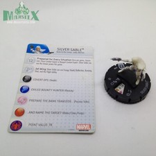 Heroclix Deadpool set Silver Sable 208 Gravity Feed figure w/card 