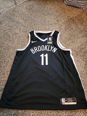 New W Tag NIKE DRI FIT NBA BROOKLYN NETS KYRIE IRVING #11 JERSEY