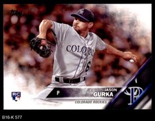 2016 Topps #577 Jason Gurka Rockies RC 8 - NM/MT