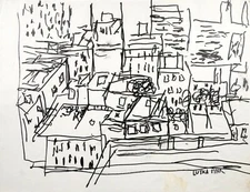 Lutka Pink - Drawing Original - Ink - Landscape 19