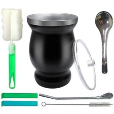 Yerba Mate Cup Yerba Mate cup mate Cup Gourd Shape with a double-walled stain...