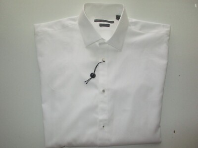 John Varvatos SLIM FIT Spread LS Men Shirt White 16.5 | 35 U26.TA $250