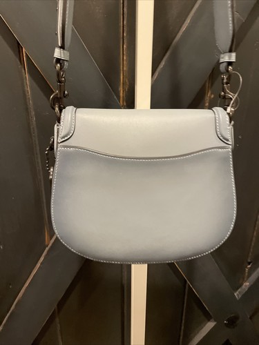 Borsa a tracolla Coach Beat Saddle Bag in pelle conciata a guanto SAGE DUE CINGHIE NUOVA CON ETICHETTE - Foto 6 di 11