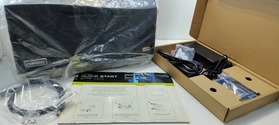 HID GLOBAL FARGO 09180 DTC550 Direct Card Color Thermal Badge Printer Laminator - Image 4 of 4