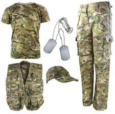 KombatUK Kids Childs Army Soldier Explorer Full Clothing Set Outfit - BTP Camo