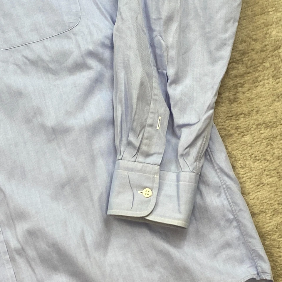 J.Peterman Oxford Button Shirt 15.5 - 33 Blue Preppy Casual Outdoors Dress Mens - Image 2 of 4