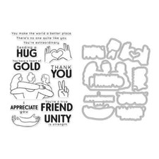HERO ARTS - ACRYLIC STAMPS N METAL CUTTING DIES - APPRECIATE YOU