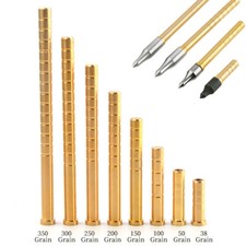 6/12 X Archery Arrow Brass Insert 38-350gr For 6.2mm Arrow Shaft Target Shooting