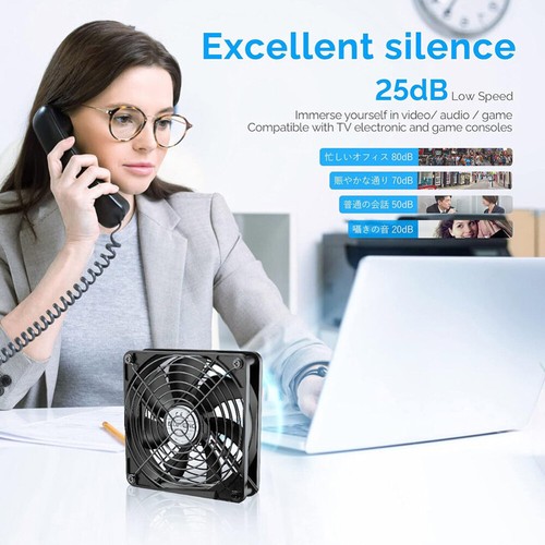 120mm 5V USB Powered PC Router Dual Cooling Fans w/Speed Controller High Fan AU - Picture 13 of 17