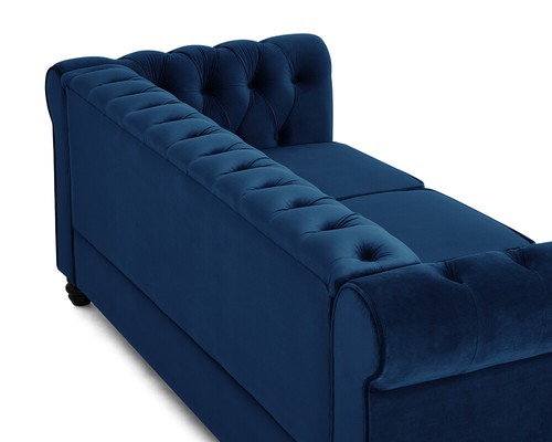 Chesterfield Sofa Velvet 3 2 Seater Couch Tufted Suite Studded Scroll Arms - Picture 33 of 66