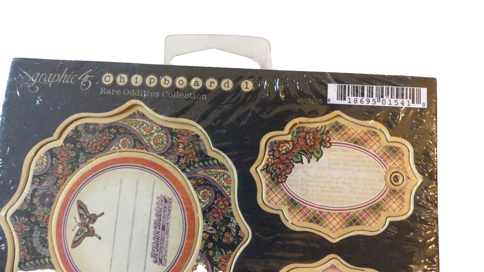 Graphic 45 Chipboard 1 Rare Oddities Collection Die-Cuts New in Sealed Package