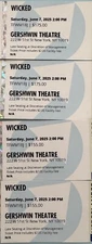 Four Orchestra level tickets to Wicked on Broadway