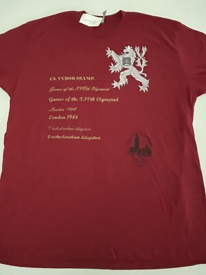 New 1948 Olympiad Games London Short Sleeve T Shirt XL Cotton 1223b