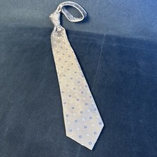 Roundtree  Yorke Brown Geometric Men's Tie 100 Silk 59L x 3.5 Necktie