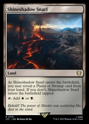 Shineshadow Snarl 0331 Non Foil Rare LOTR Commander MTG Near Mint