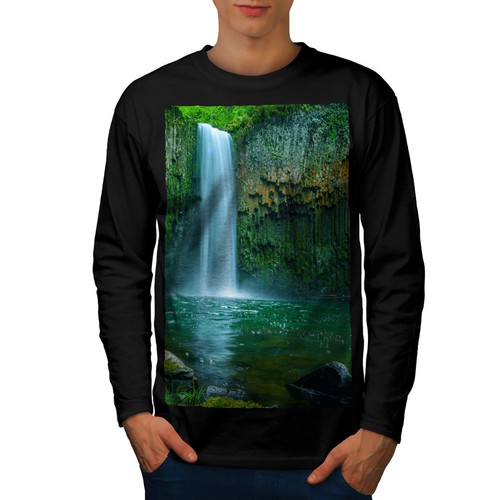 Wellcoda Green Waterfall Nature Mens 