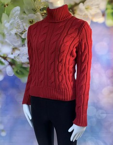 ralph lauren red turtleneck sweater