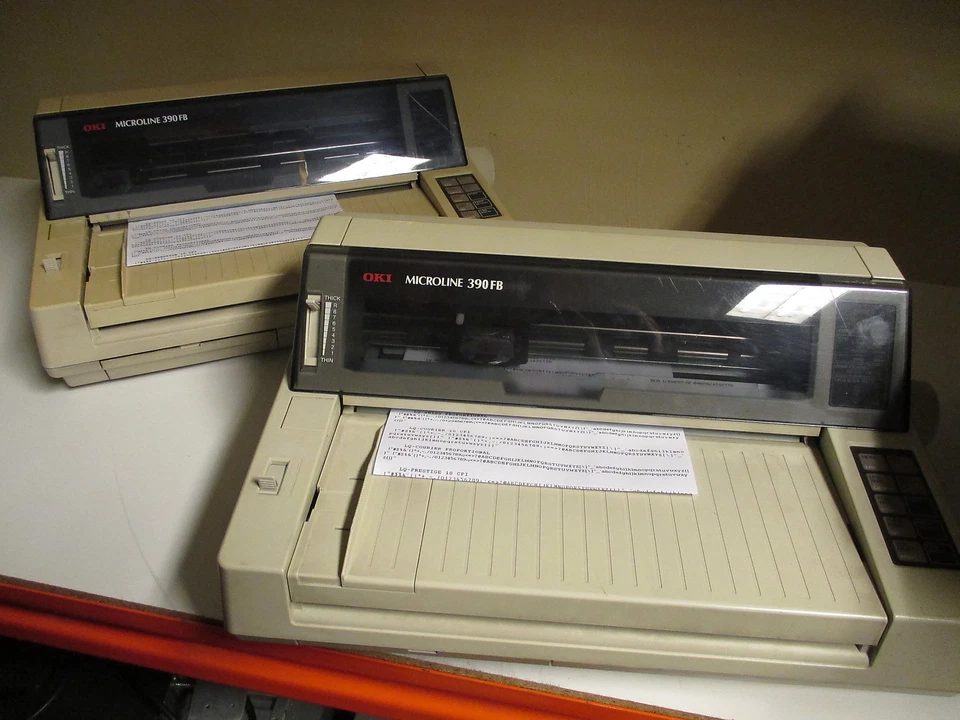 OKI Microline 390 FB 390FB 24 Pin Mono Dot Matrix Impact A4 A3 Parallel Printer