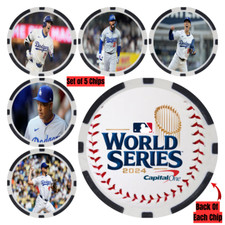 Los Angeles Dodgers 2024 World Series Champions Collectable Chip Set (5) NEW