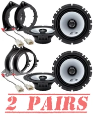 4) Alpine 6-1/2" 220 Watt Front & Rear Car Speakers for 2001-2007 Toyota Sequoia