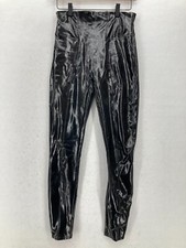 Spanx Leggings Women's Small Black Faux Leather Pull On Skinny Ankle Stretch