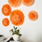 24 pack 7" 9" 11" Coral and Orange Tissue Paper Carnation Flowers Party Backdrop