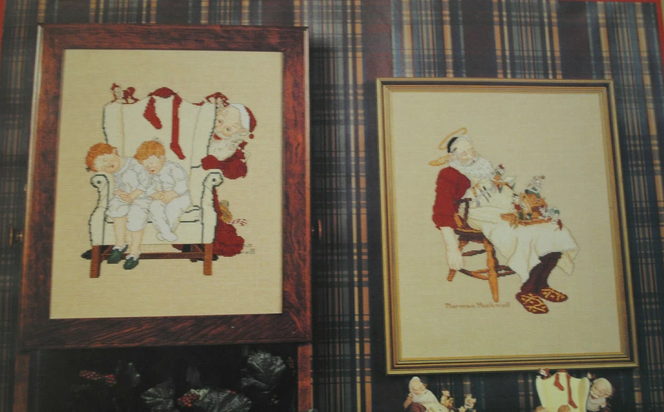 "Santas" Counted Cross Stitch~Designs by Gloria & Pat NORMAN ROCKWELL~1995 OOP - Image 2 of 3