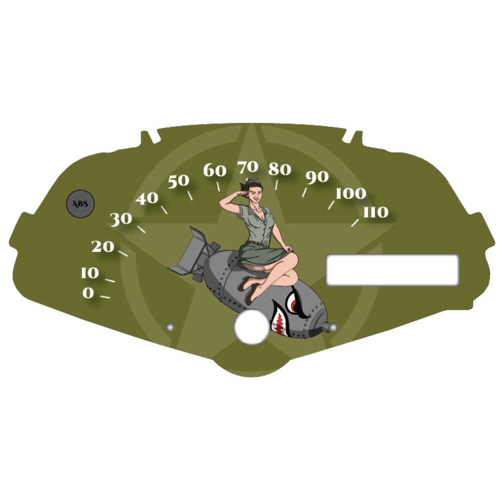 Honda Fury Faceplate Custom Speedometer Background Adventure Green