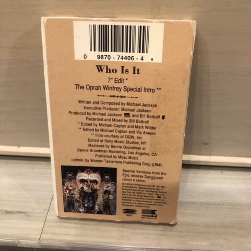 Michael Jackson WHO IS IT Cassette Single OPRAH & Greatest Hits History 1 CD - Picture 3 of 7