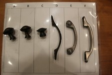 NOS Individual Cabinet Drawer Pulls Handles in Brass Nickel Chrome G-46