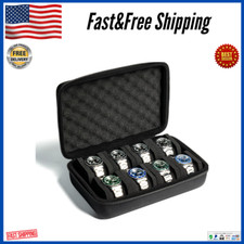 8 Slots Watch Case Hard Watch Travel Case Hard Watch Travel Box Padded Case, USA