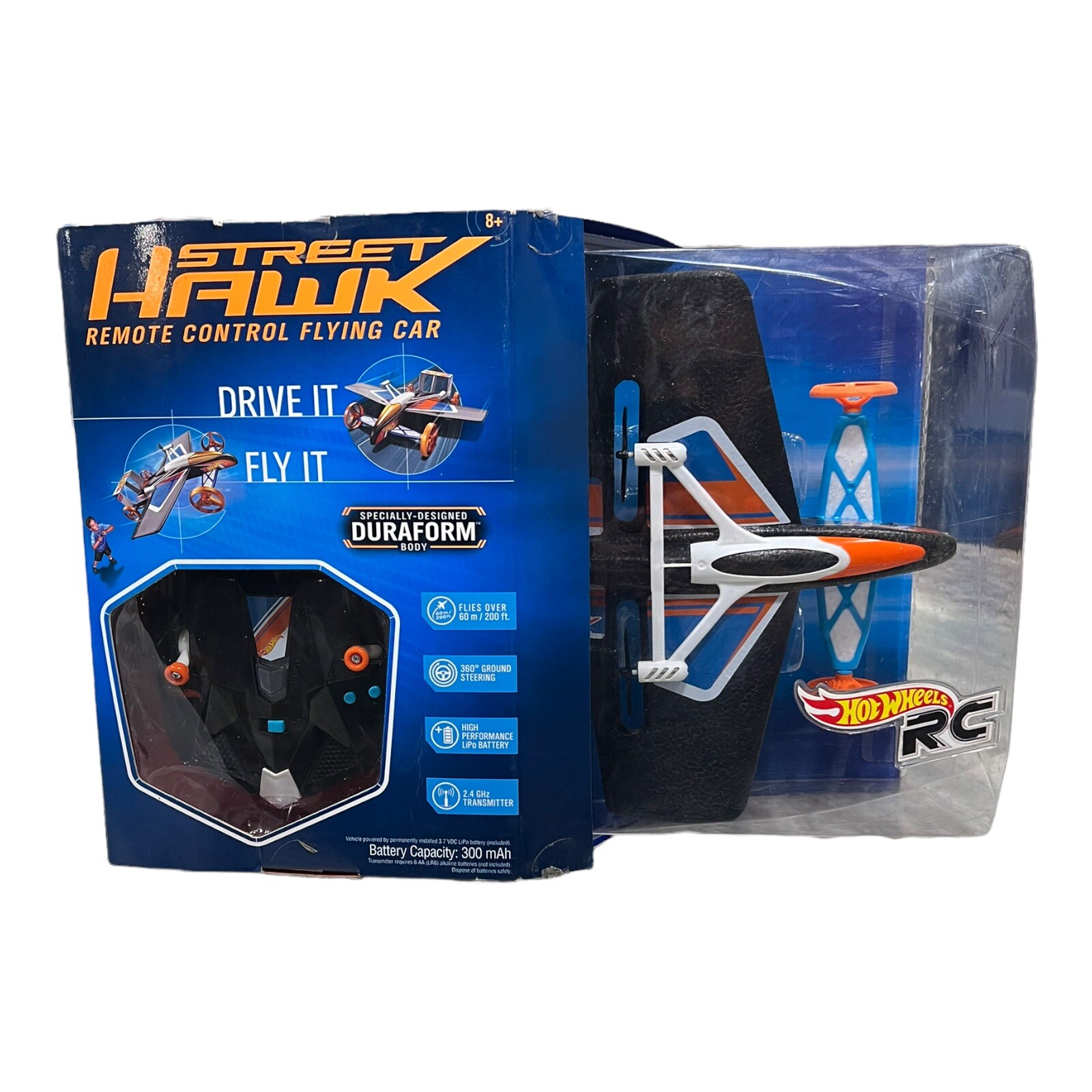 STREET HAWK Hot Wheels Remote Control Flying Car 2014 **For Parts Won’t