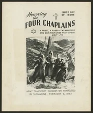 8" x 10" Photo Honoring,Four Chaplains,torpedoed Dorchester