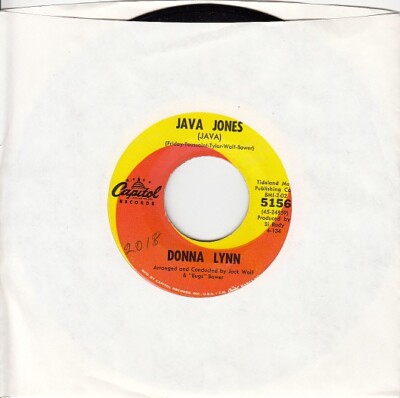 Donna Lynn   Java Jones (Java) / The Things That I Feel 7'' 45