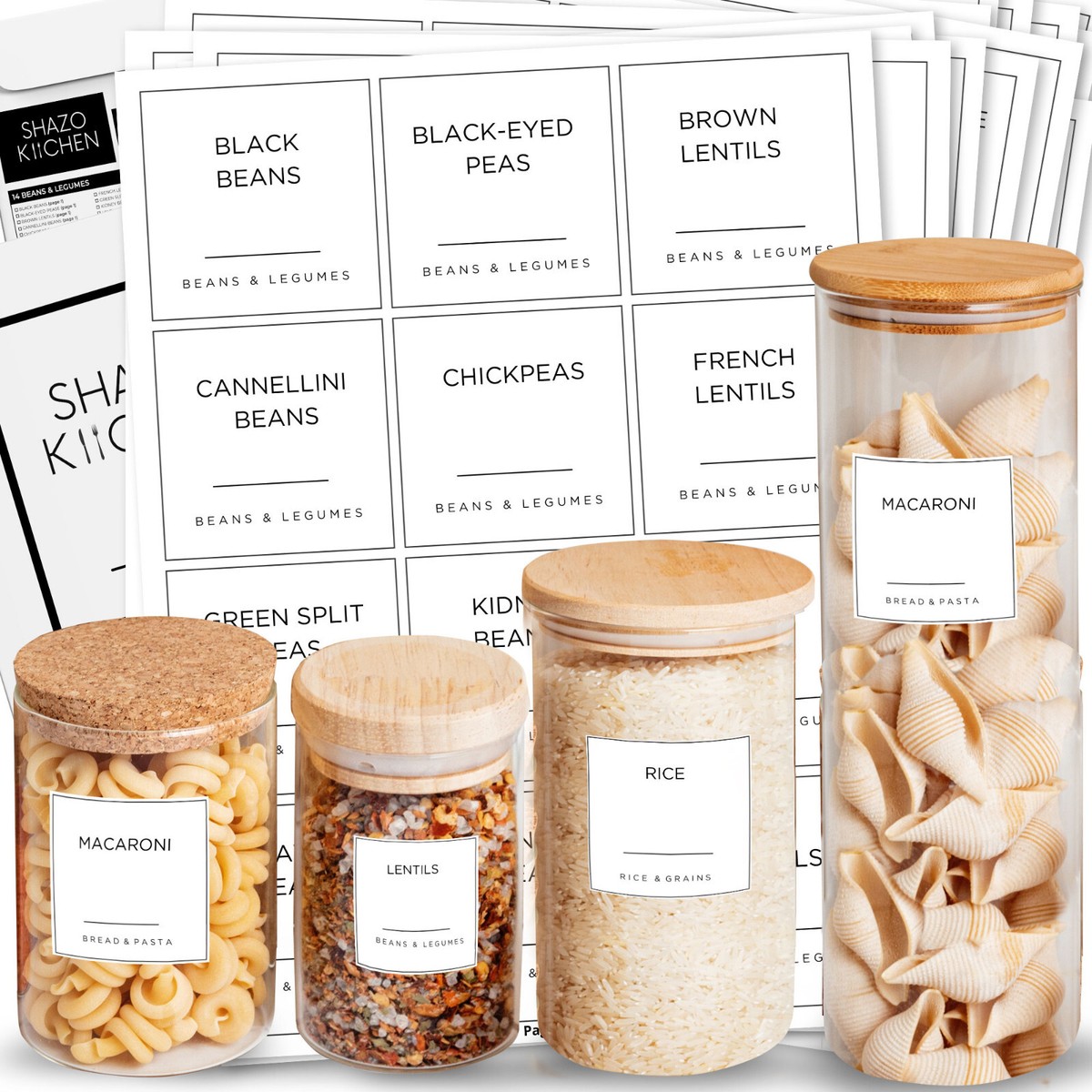 Labels For Kitchen Jars Kitchen Labels And Pantry Labels