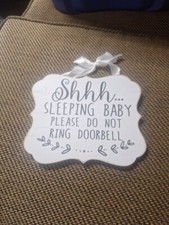 Shhh Baby Sleeping, Door Hangers, Door Knob Hanger, Bedroom Door Decor, Baby