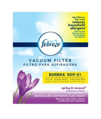 Febreze Eureka DCF-21 Premium Allergen Vacuum Filter with Spring & Renewal Scent