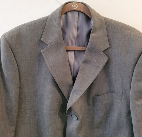 BERTOLINI 2pc Suit 44S Jacket 38x27 Pants Super 140’s Wool Silk Blend Gray Set - Picture 8 of 24