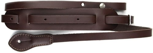 Real Brown Classic Leather Mandolin Instrument Strap